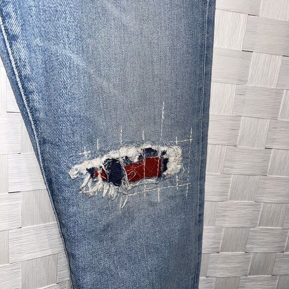 Levi’s Made&Crafted Patch Distressed Selvage Jeans Boyfriend Fit Size 28 - Picture 3 of 14